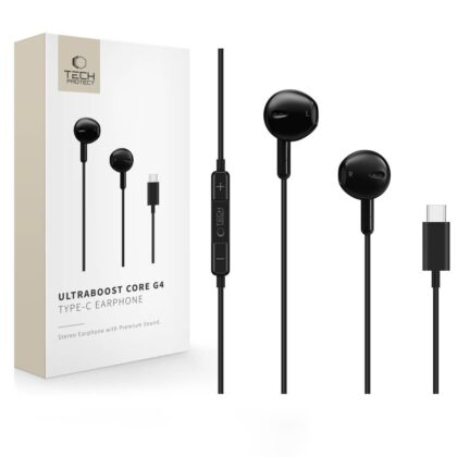 Tech-Protect Ultraboost Core G4 Ακουστικά USB-C, Μαύρο