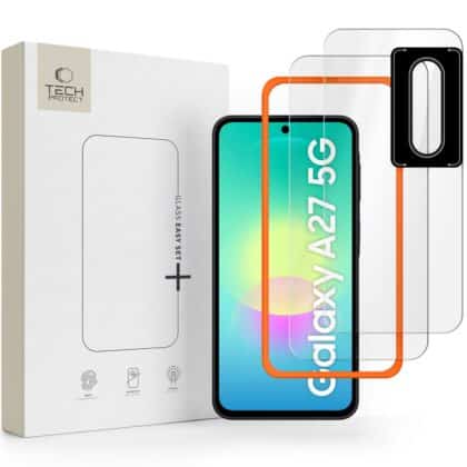 TECH-PROTECT Easy Set+ 3-Pack Tempered Glass για Galaxy A27 5G, Διάφανο