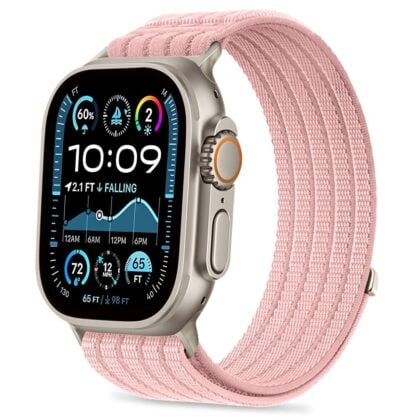 TECH-PROTECT Nylon Sport Λουράκι Apple Watch 8/9/10/11/12/SE/Ultra (44/45/46/49 mm), Ανοιχτό Ροζ