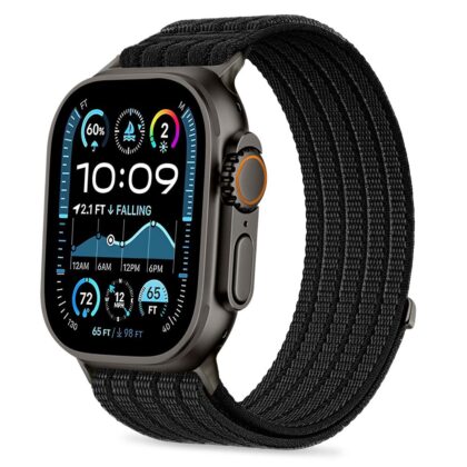 TECH-PROTECT Nylon Sport Λουράκι για Apple Watch 8/9/10 SE Ultra, Μαύρο
