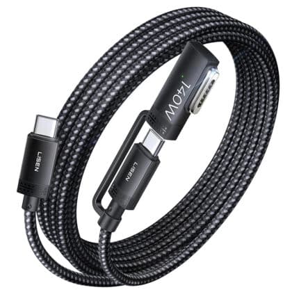 Lisen YL0124070021 Καλώδιο Δεδομένων 3σε1, Type-C σε Type-C, Μαγνητικό, 140W, 480Mbps, Πλεκτό Νάιλον, 2m, Γκρι