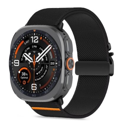 TECH-PROTECT Nylon Clasp Λουράκι Samsung Galaxy Watch Ultra 1 / 2 (2024-2026), 47 mm, Μαύρο