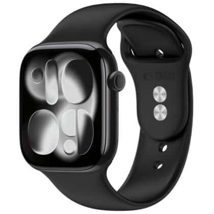 TECH-PROTECT Silicone Λουράκι Apple Watch 8/9/10/11/12/SE/Ultra (44/45/46/49 mm), Μαύρο