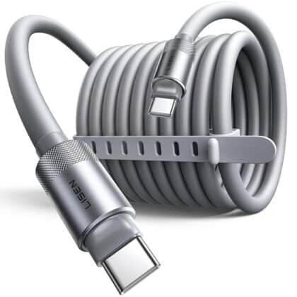 Lisen - Καλώδιο Δεδομένων L115 (YL0126010031) - Type-C σε Type-C, Γρήγορη Φόρτιση, 100W, 480Mbps, Αλουμίνιο, Σιλικόνη, 3μ - Γκρι