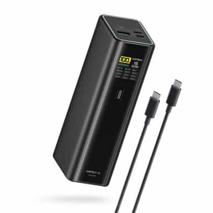 Cuktech - Power Bank PB200U (CKPB200UGLGR) - με Καλώδιο USB-C, 2x USB-C, USB, PD3.1, 210W, 20.000mAh, Οθόνη 1.3" TFT - Γκρι