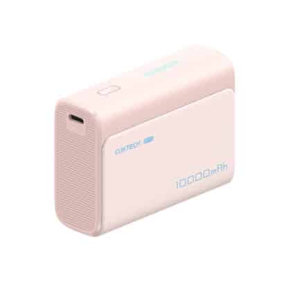Cuktech Power Bank PB100 10.000mAh 30W με Καλώδιο Type-C USB-C, Ροζ