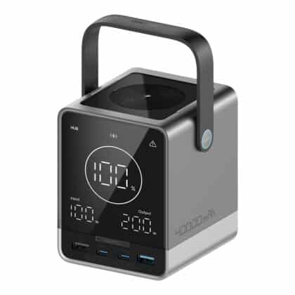 Cuktech - Power Bank P01 (CUKP01CTEUSL) - με Ασύρματη Φόρτιση, 2x USB-C, 2x USB, 300W, 40000mAh, Ενσωματωμένη Οθόνη - Μαύρο