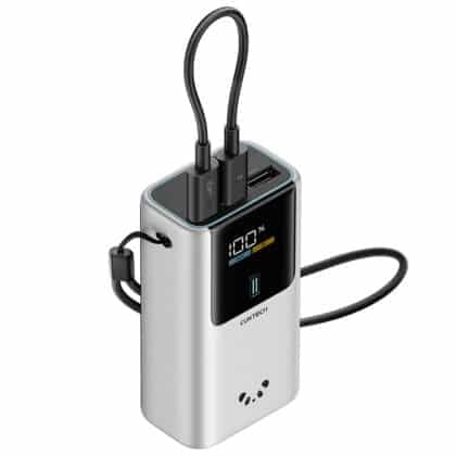 Cuktech Power Bank PB1055 CKPB1055GBTG LED οθόνη 2x USB-C USB 55W 10000mAh Διπλής κατεύθυνσης Γρήγορη φόρτιση Γκρι