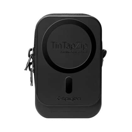 Μαύρη θήκη πορτοφόλι Spigen TinTap ZIP MagFit 2 από νάιλον για Apple με MagSafe