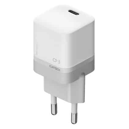 Cuktech - Φορτιστής Τοίχου AC301 (CKAC301SEUWH) - GaN Τεχνολογία, 40W, Type-C, με Καλώδιο USB-C, Λευκός