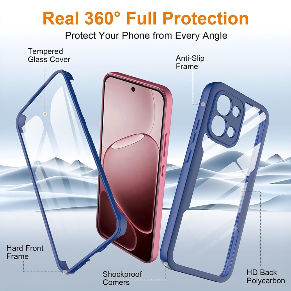 Techsuit - ColorVerse 360 Series + Προστατευτικό Οθόνης - Oppo Reno16 / Reno16 Pro - Μπλε - Image 2