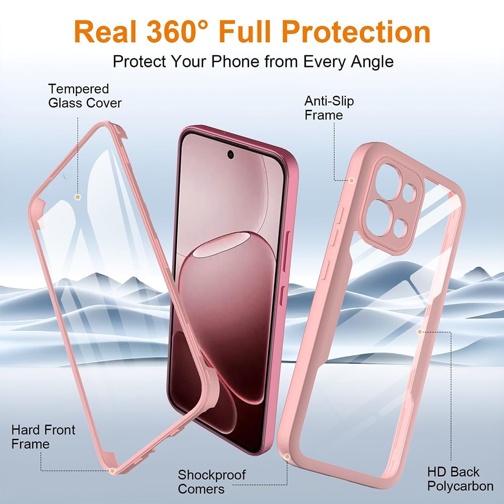Techsuit - ColorVerse 360 Series + Προστατευτικό Οθόνης - Oppo Reno16 / Reno16 Pro - Ροζ - Image 2