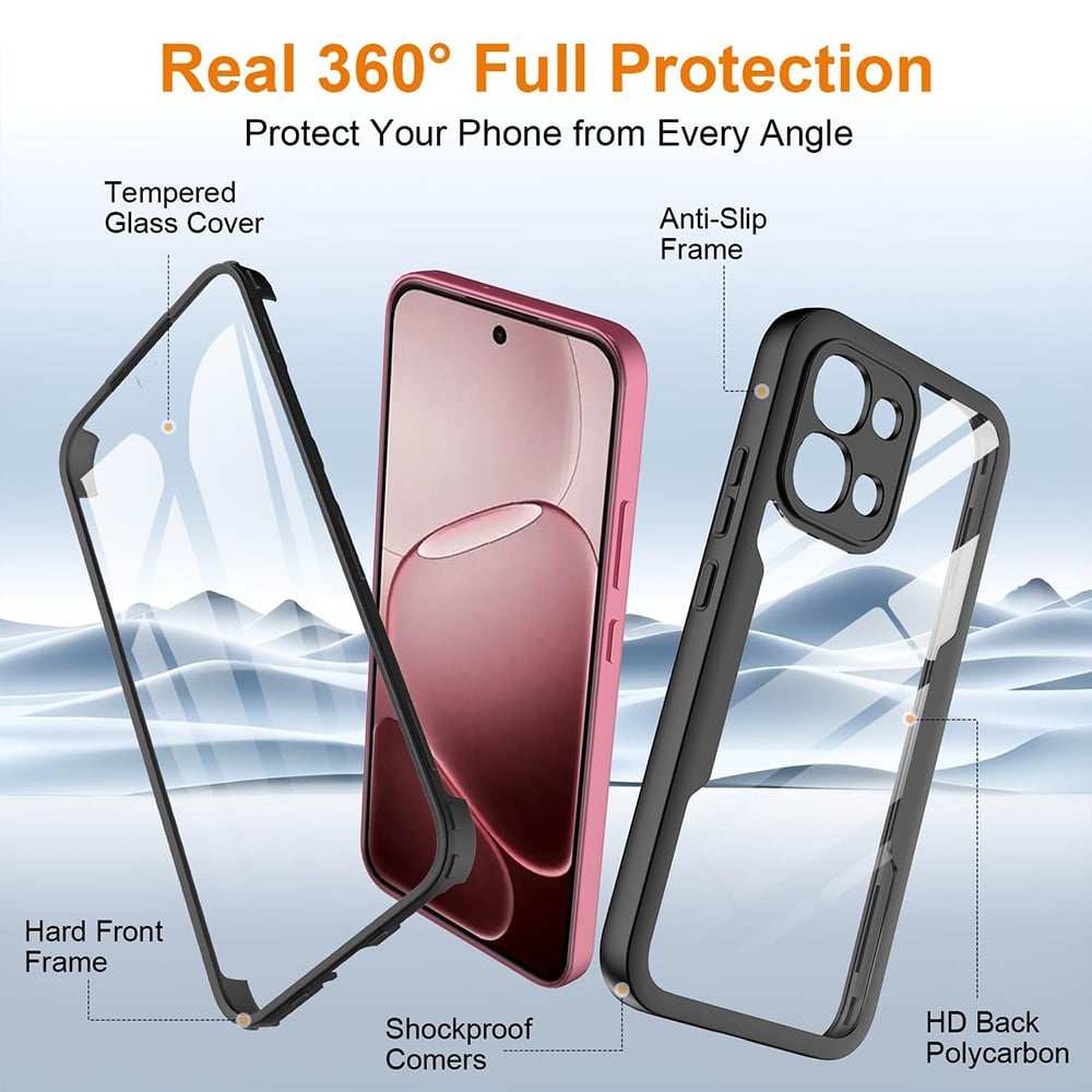 Techsuit - ColorVerse 360 Series + Προστατευτικό Οθόνης - Oppo Reno16 / Reno16 Pro - Μαύρο - Image 2