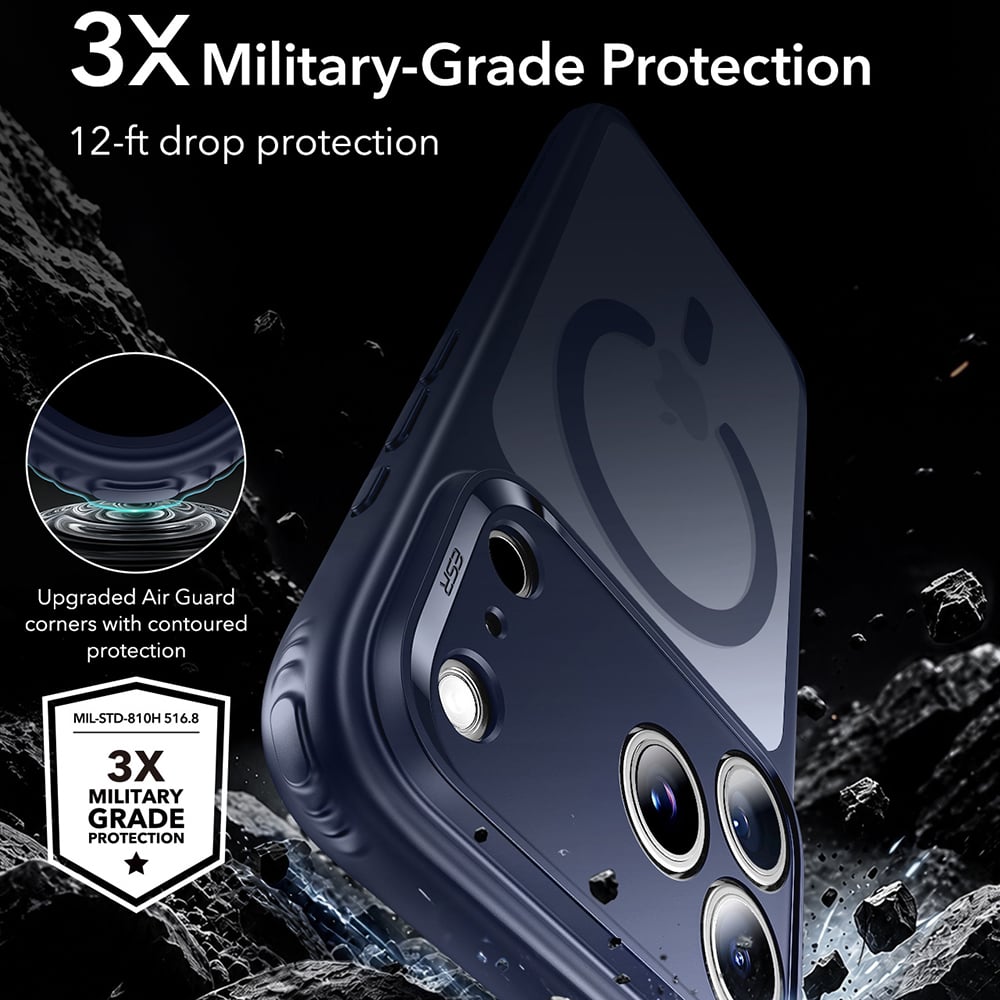 ESR Classic Hybrid HaloLock iPhone 18 Pro / iPhone 17 Pro μπλε ματ - Image 4