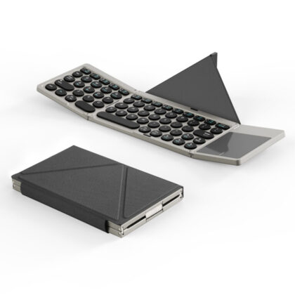 Dux Ducis Αναδιπλούμενο Πληκτρολόγιο, Ασύρματο Bluetooth 5.2, Universal, USB-C, 180mAh, Αγγλική Διάταξη, Μαύρο