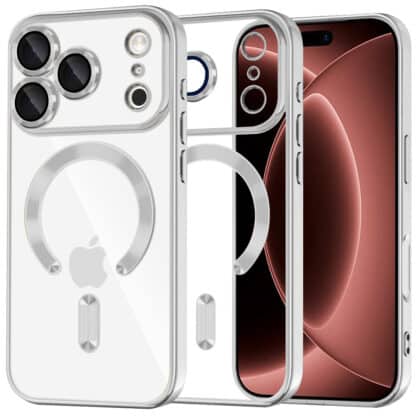 Techsuit - Luxury Crystal MagSafe - iPhone 18 Pro Max / iPhone 17 Pro Max - Ασημί