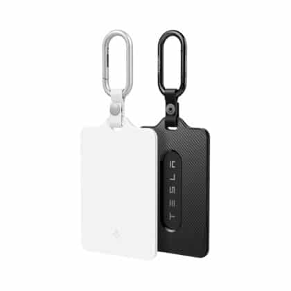 Spigen Θήκη Κάρτας (2 Τεμ.) (ACP11405) για Tesla Key, Universal, με 2x Καραμπίνερ, 4x Προστατευτική Μεμβράνη, Λευκό/Μαύρο