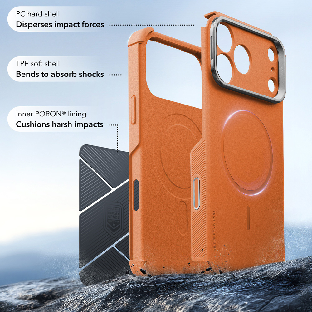 ESR - Cyber Armor Kickstand - iPhone 18 Pro / iPhone 17 Pro - Πορτοκαλί - Image 4