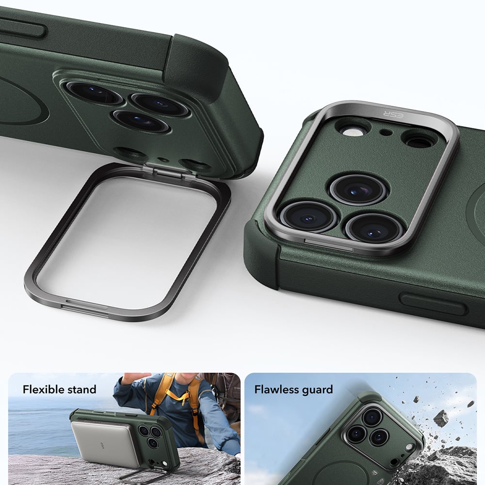 ESR Cyber Armor Kickstand iPhone 18 Pro Max / 17 Pro Max Ελαιόχρωμο - Image 3