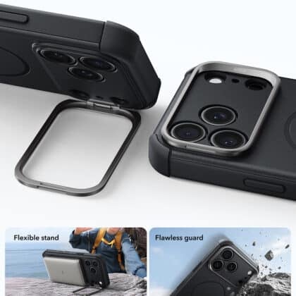 Μαύρη θήκη ESR Cyber Armor Kickstand για Apple iPhone 18 Pro Max με βάση στήριξης