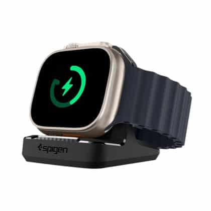 Μαύρη βάση φόρτισης Spigen από PC και TPU για Apple Watch και AirPods Pro 2