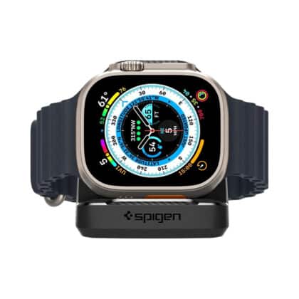 Μαύρη βάση φόρτισης Spigen από PC και TPU για Apple Watch και AirPods Pro 2