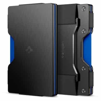 Spigen - Universal Card Holder Wallet S (AMP02898) - RFID Blocking, Ασφαλής έως 12 Κάρτες, Premium Αλουμίνιο - Μαύρο