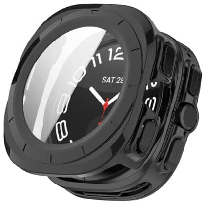 Μαύρη θήκη Techsuit Defense360 Pro για Samsung Galaxy Watch Ultra 2 με προστατευτικό οθόνης