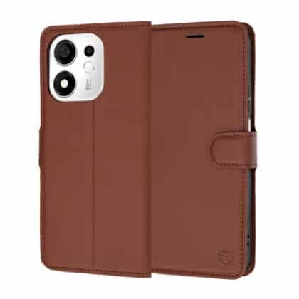 Techsuit Leather Folio - θήκη για Honor 600 Smart - Καφέ