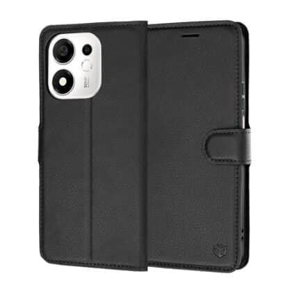 Techsuit Leather Folio - θήκη για Honor 600 Smart - Μαύρο