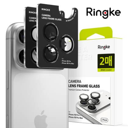 Ringke Camera Lens Frame Glass (2-Pack) για iPhone 18 Pro / iPhone 18 Pro Max, Μαύρο