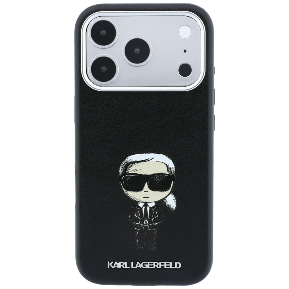 Karl Lagerfeld Smooth Leather Ikonik Sketch - θήκη για Apple iPhone 18 Pro / 17 Pro - Μαύρο - Image 3