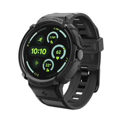 Spigen Rugged Armor Pro (ACS09484) Λουράκι με Θήκη για Google Pixel Watch 5 / Watch 4 41mm, Μαύρη