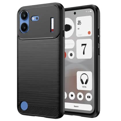 Techsuit Carbon Silicone - θήκη για Nothing Phone (4b) - Μαύρο
