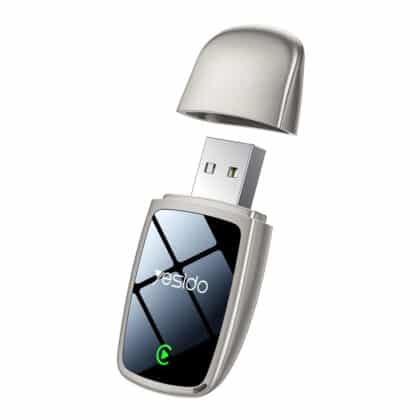 Yesido KM29 Ασύρματος Αντάπτορας CarPlay, USB-C, Bluetooth V4.2, 1080P, Διπλής Ζώνης Wi-Fi 5G/2.4G, Ενημέρωση OTA, Γκρι