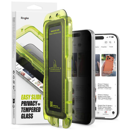 Ringke Easy Slide Tempered Glass (2 Pack) για iPhone 18 Pro, Privacy