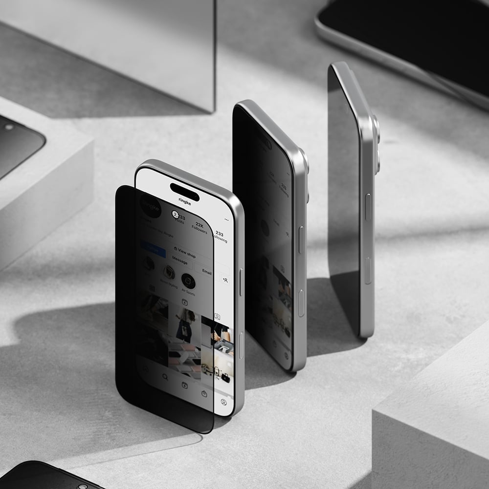 Ringke Easy Slide Tempered Glass (2 pack) iPhone 18 Pro Privacy - Image 4