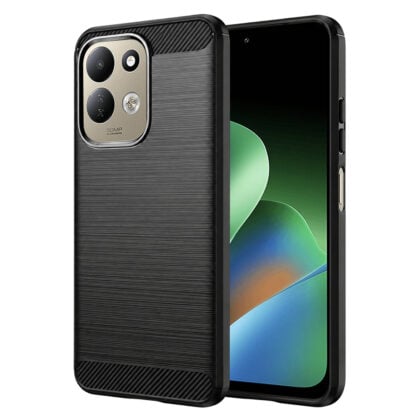 Techsuit Carbon Silicone - θήκη για Xiaomi Redmi 17 4G / Poco C95 Pro - Μαύρο