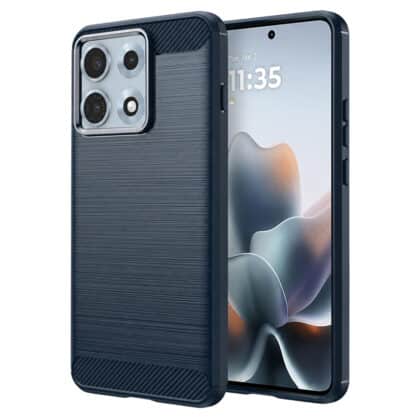 Techsuit Carbon Silicone - θήκη για Motorola Edge 70 Max - Μπλε