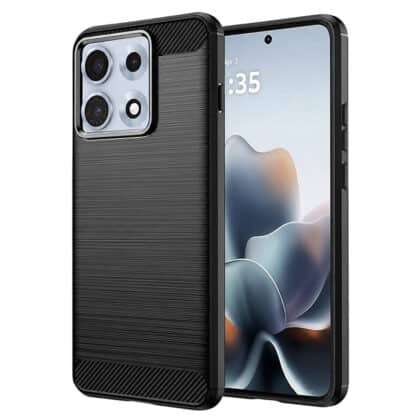 Techsuit Carbon Silicone - θήκη για Motorola Edge 70 Max - Μαύρο
