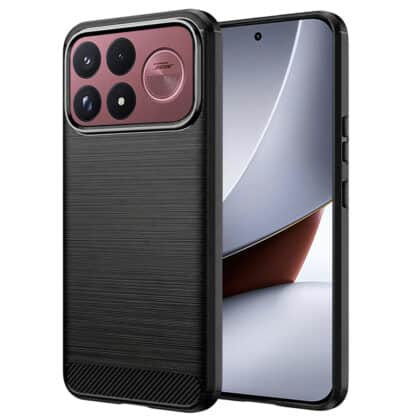 Techsuit Carbon Silicone - θήκη για Xiaomi Poco F9 Ultra - Μαύρο