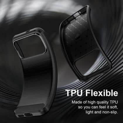 Μαύρη θήκη Techsuit Carbon Silicone για Xiaomi Poco F9 Pro από ελαστική σιλικόνη