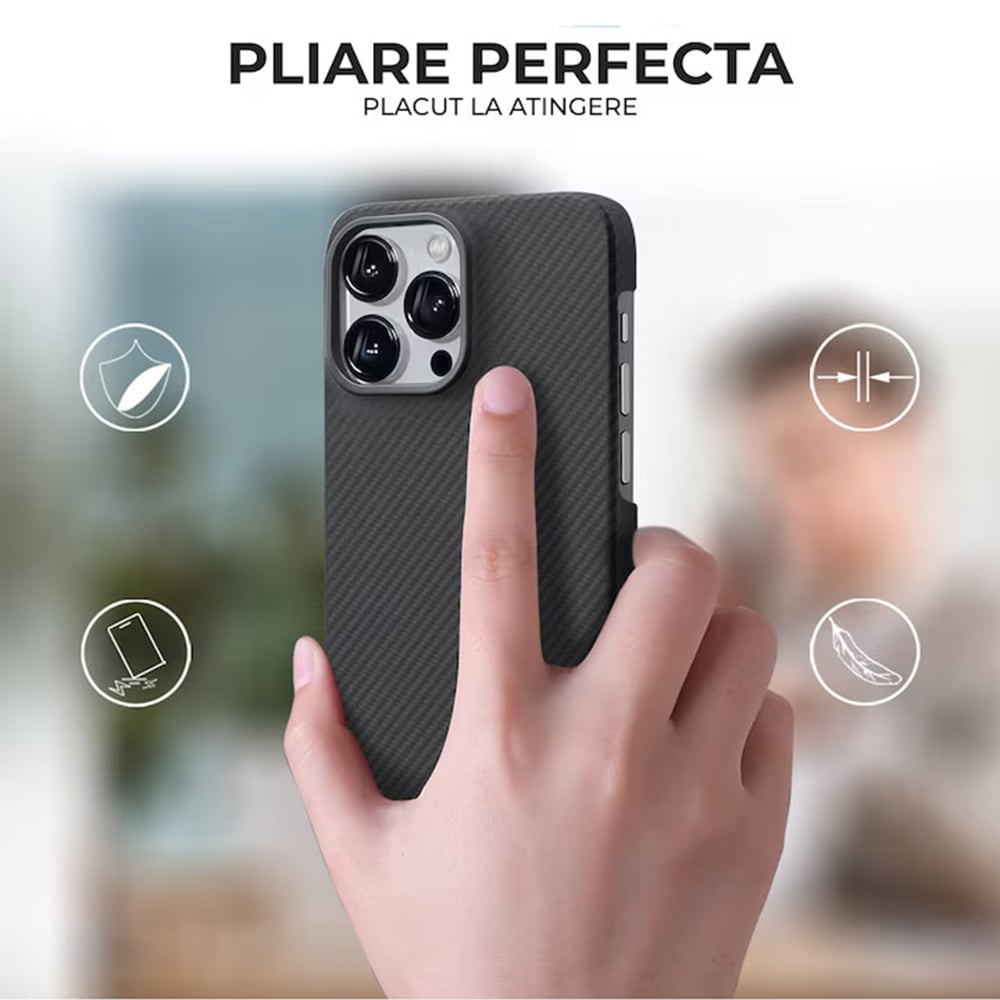 Techsuit - Aramid Fiber MagSafe - iPhone 18 Pro Max / iPhone 17 Pro Max - Μαύρο - Image 4