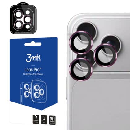 Κόκκινη προστασία κάμερας 3MK Lens Protection Pro από σκληρυμένο γυαλί για iPhone 18 Pro και 18 Pro Max