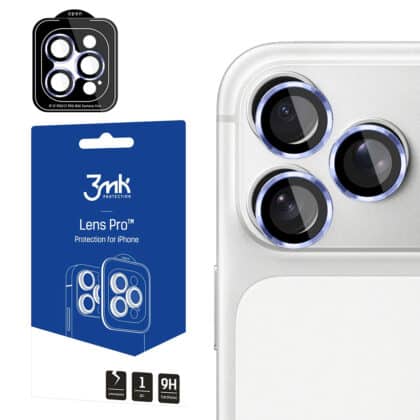 Προστατευτικό γυαλί κάμερας 3MK για iPhone 18 Pro και iPhone 18 Pro Max σε μπλε χρώμα