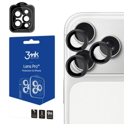 Μαύρο προστατευτικό φακού 3MK για iPhone 18 Pro και iPhone 18 Pro Max