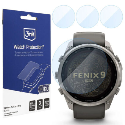 3MK FlexibleGlass Μεμβράνη Προστασίας για Garmin Fenix 9 Pro 51mm, Διαφανές (3 Τεμάχια)