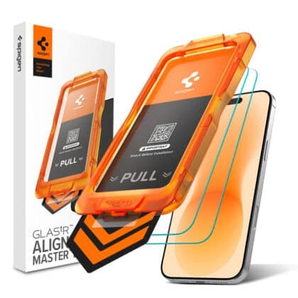 Spigen Glas.tR AlignMaster S (AGL10101) Μεμβράνη Οθόνης για iPhone 18 Pro Max / iPhone 17 Pro Max, Διάφανο (2 Τεμάχια)