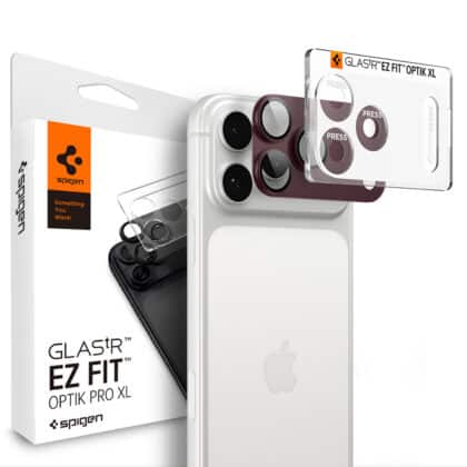 Προστατευτικός φακός κάμερας Spigen EZ Fit Pro XL από γυαλί για iPhone 18 Pro Max, σε κόκκινο χρώμα