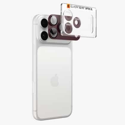 Προστατευτικός φακός κάμερας Spigen EZ Fit Pro XL από γυαλί για iPhone 18 Pro Max, σε κόκκινο χρώμα